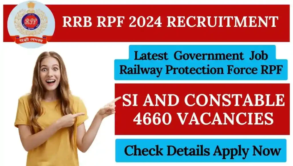 RPF Recruitment 2024 : RRB RPF Notification for SI and Constable 4660 Vacancies, Check Important Details and Apply Online.
