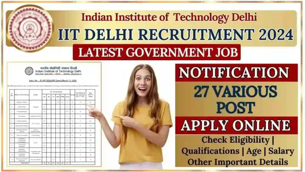 IIT Delhi Recruitments 2024